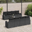 Havesofa Sæt 9 stk. Sort polyrattan