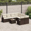Havesofa Sæt 9 stk. Brun polyrattan