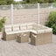 Havesofa Sæt 9 stk. Beige polyrattan