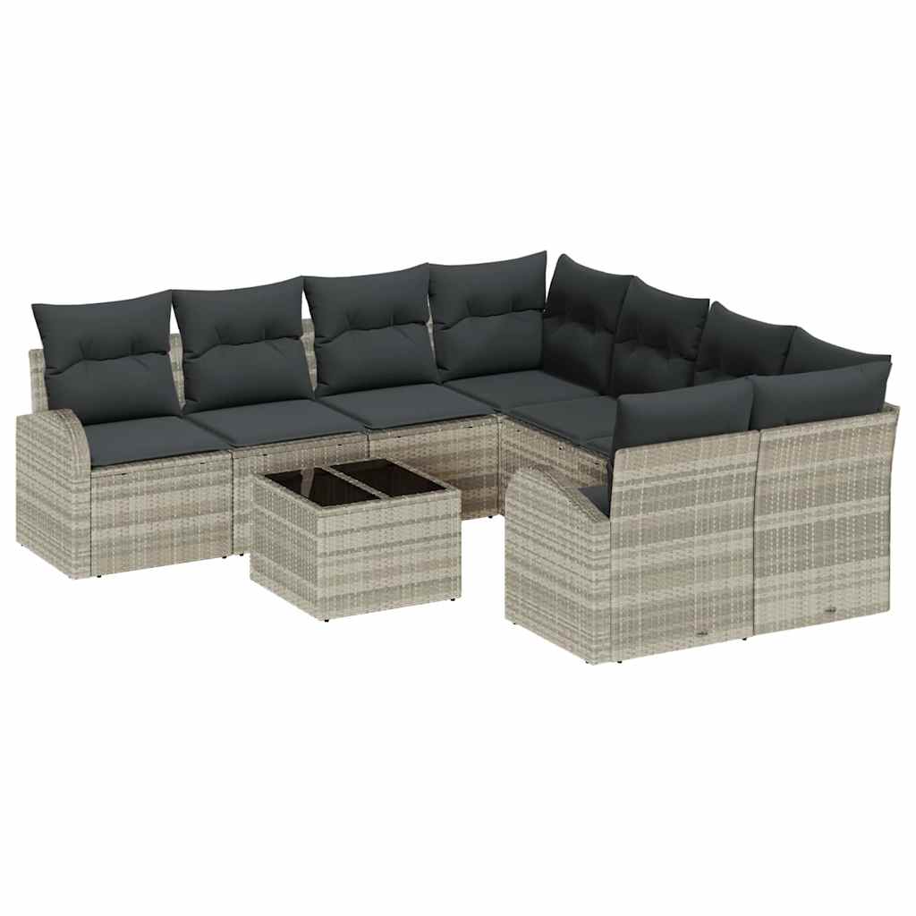 Havesofa Sæt 9 stk. polyrattan