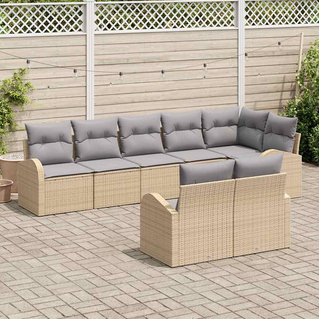 Havesofa Sæt 8 stk. 8-Antal sæder polyrattan