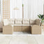Havesofa Sæt 6 stk. Beige [Syntetisk]: Poly Rattan