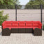 Havesofa Sæt 7 stk. Brun [Syntetisk]: Poly Rattan