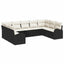 Sofa Sæt 9 stk. Sort [Syntetisk]: Poly Rattan
