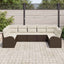 Sofa Sæt 9 stk. Brun [Syntetisk]: Poly Rattan