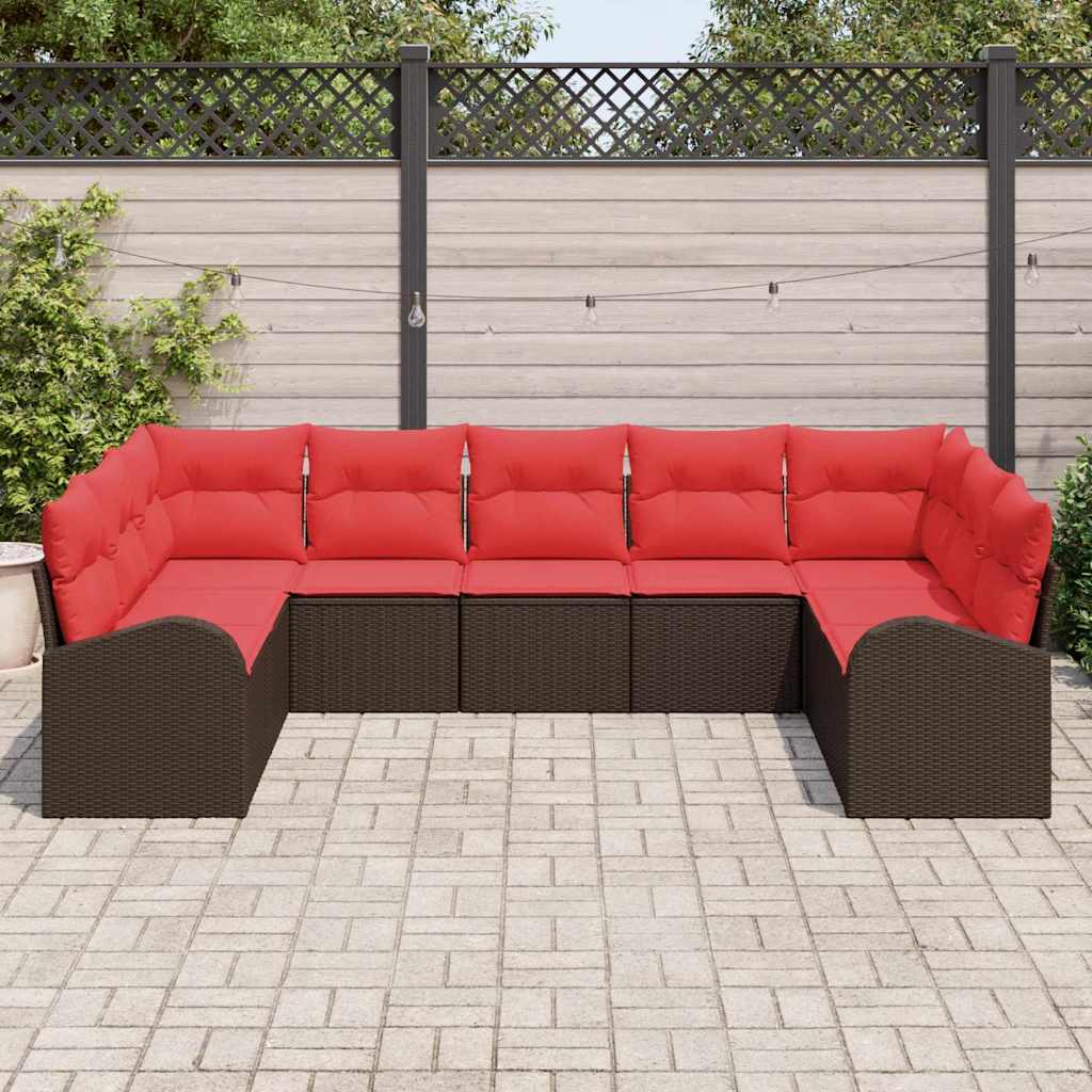 Sofa Sæt Brun [Syntetisk]: Poly Rattan