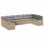 Sofa Sæt 10 stk. Beige [Syntetisk]: Polyrattan
