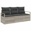 Sofa Sæt 3 stk. Lysegrå polyrattan
