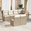 Sofa Sæt 7 stk. Beige polyrattan