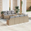 Sofa Sæt 8 stk. Beige og lys grå polyrattan