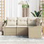 Sofa Sæt 4 stk. Beige polyrattan