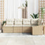 Sofa Sæt 5 stk. Beige polyrattan