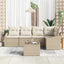 Sofa Sæt 6 stk. Beige polyrattan