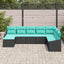 Sofa Sæt 8 stk. Sort polyrattan