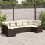 Sofa Sæt 7 stk. Brun polyrattan