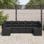Sofa Sæt 7 stk. Sort polyrattan