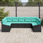 Sofa Sæt 9 stk. Sort polyrattan
