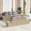 Havesofa Sæt 7 stk. Beige polyrattan