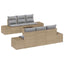 Havesofa Sæt 7 stk. Beige polyrattan
