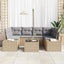 Havesofa Sæt 7 stk. Beige polyrattan