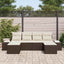 Havesofa Sæt 6 stk. Brun polyrattan