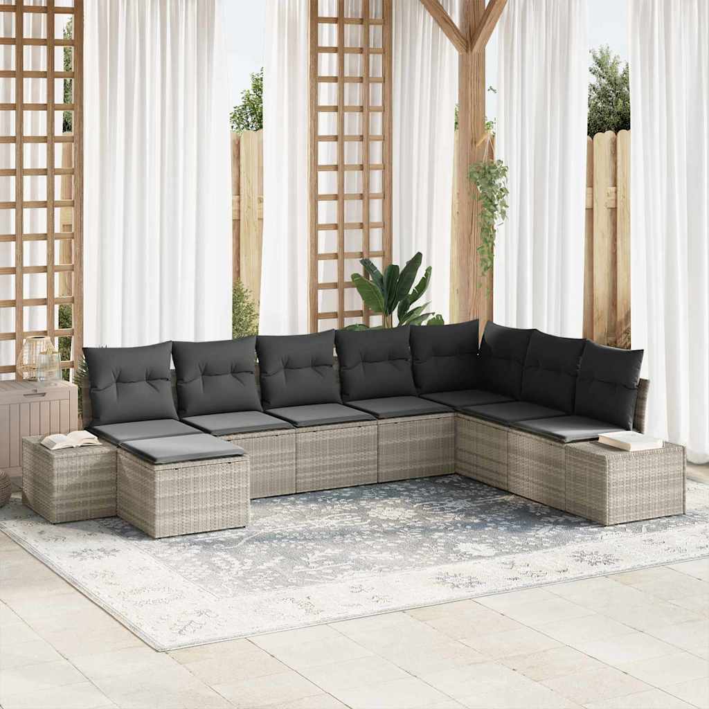 Havesofa Sæt 8 stk. polyrattan
