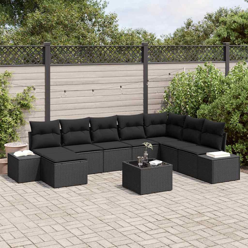 Havesofa Sæt 9 stk. polyrattan