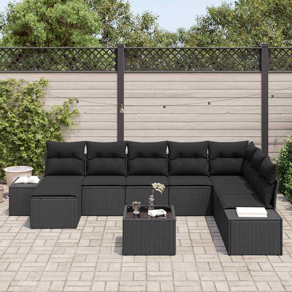 Havesofa Sæt 9 stk. polyrattan