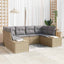 Havesofa Sæt 6 stk. Beige polyrattan