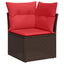 Havesofa Sæt 7 stk. Brun polyrattan