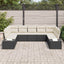 Havesofa Sæt 9 stk. Sort polyrattan