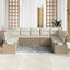 Havesofa Sæt 9 stk. Beige polyrattan