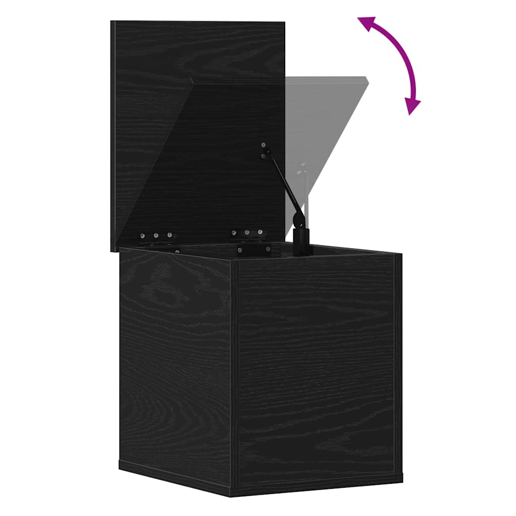 Opbevaringskasse Sort eg 30 x 35 x 35 cm Konstrueret træ