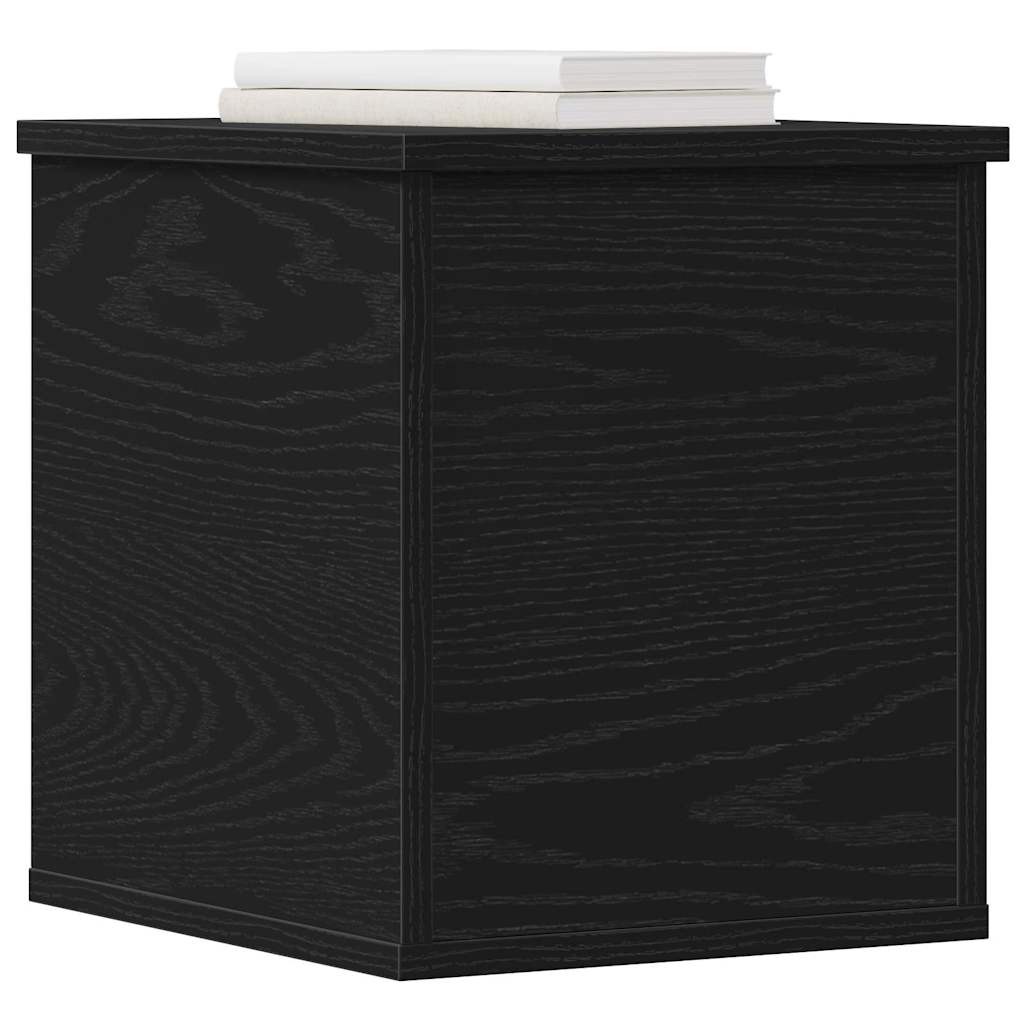 Opbevaringskasse Sort eg 30 x 35 x 35 cm Konstrueret træ