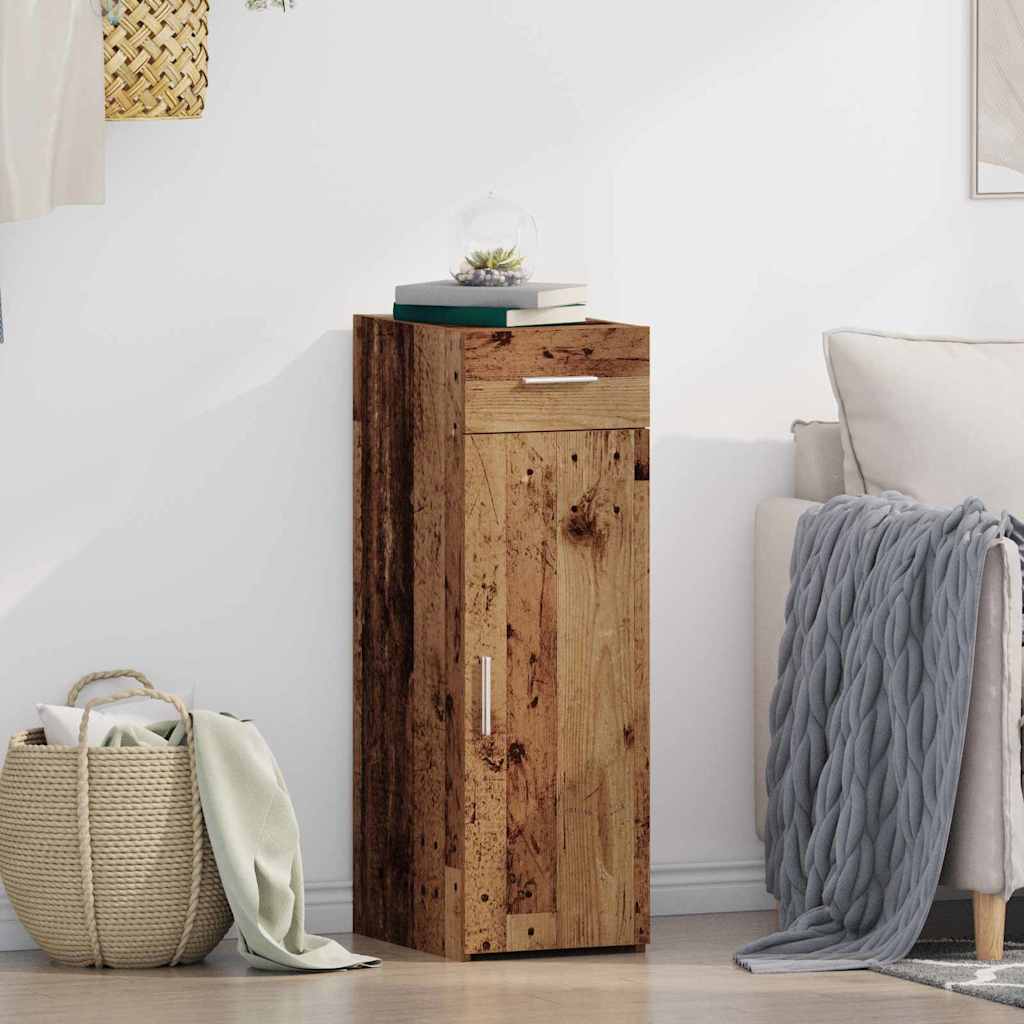 Sideboard med skuffe Gammelt træ 30 x 42,5 x 93 cm