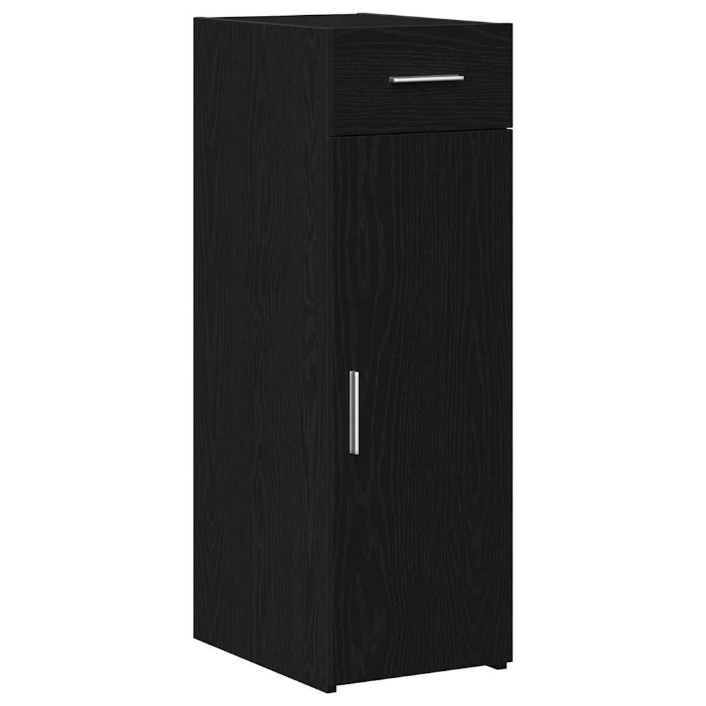 Sideboard med skuffe Sort eg 30 x 42,5 x 93 cm