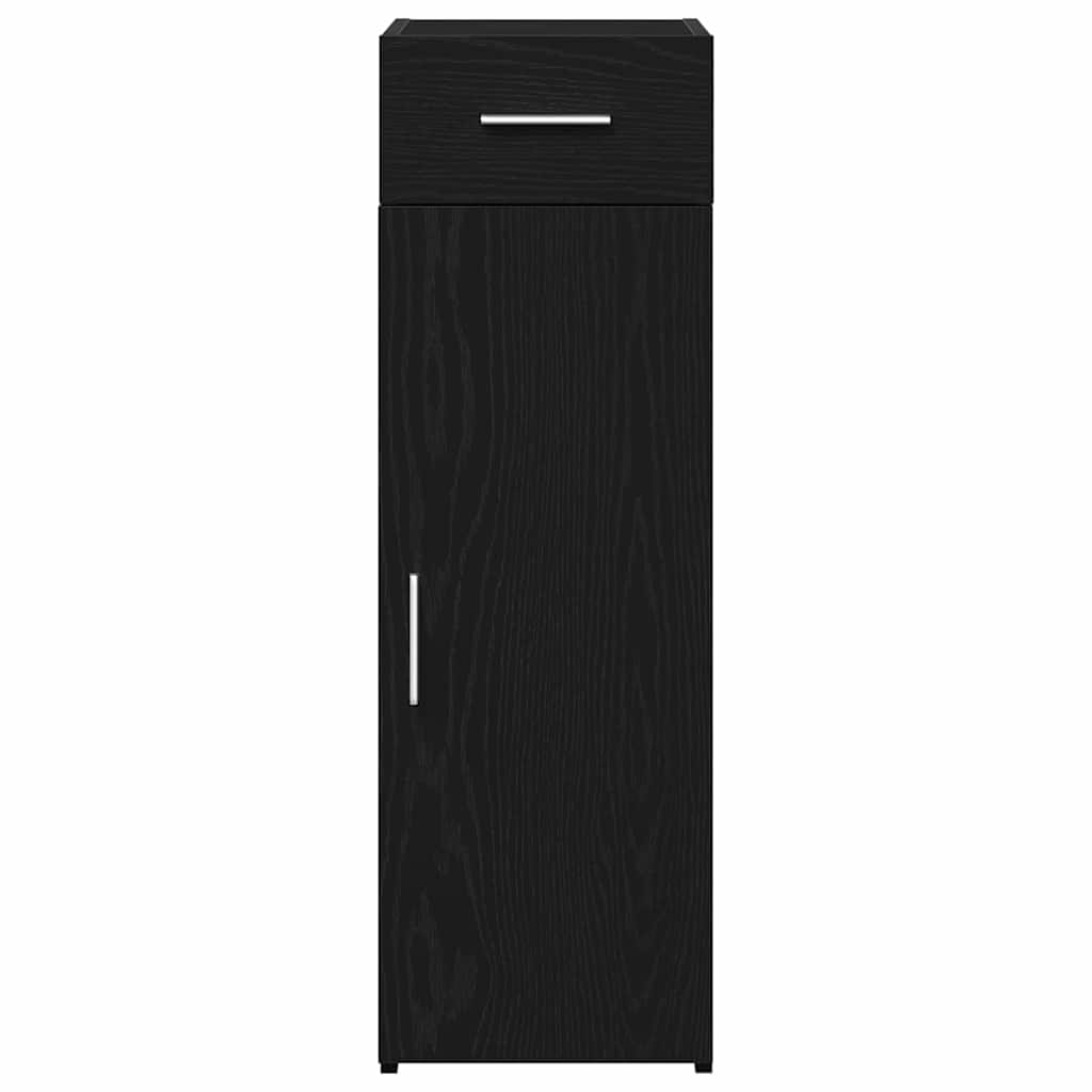Sideboard med skuffe Sort eg 30 x 42,5 x 93 cm