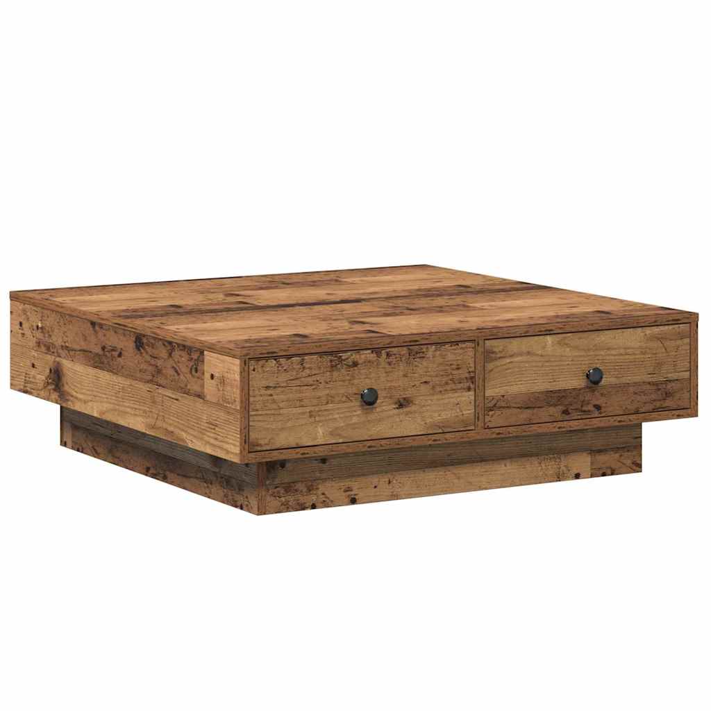 Sofabord Gammelt træ 90 x 90 x 28 cm Konstrueret træ