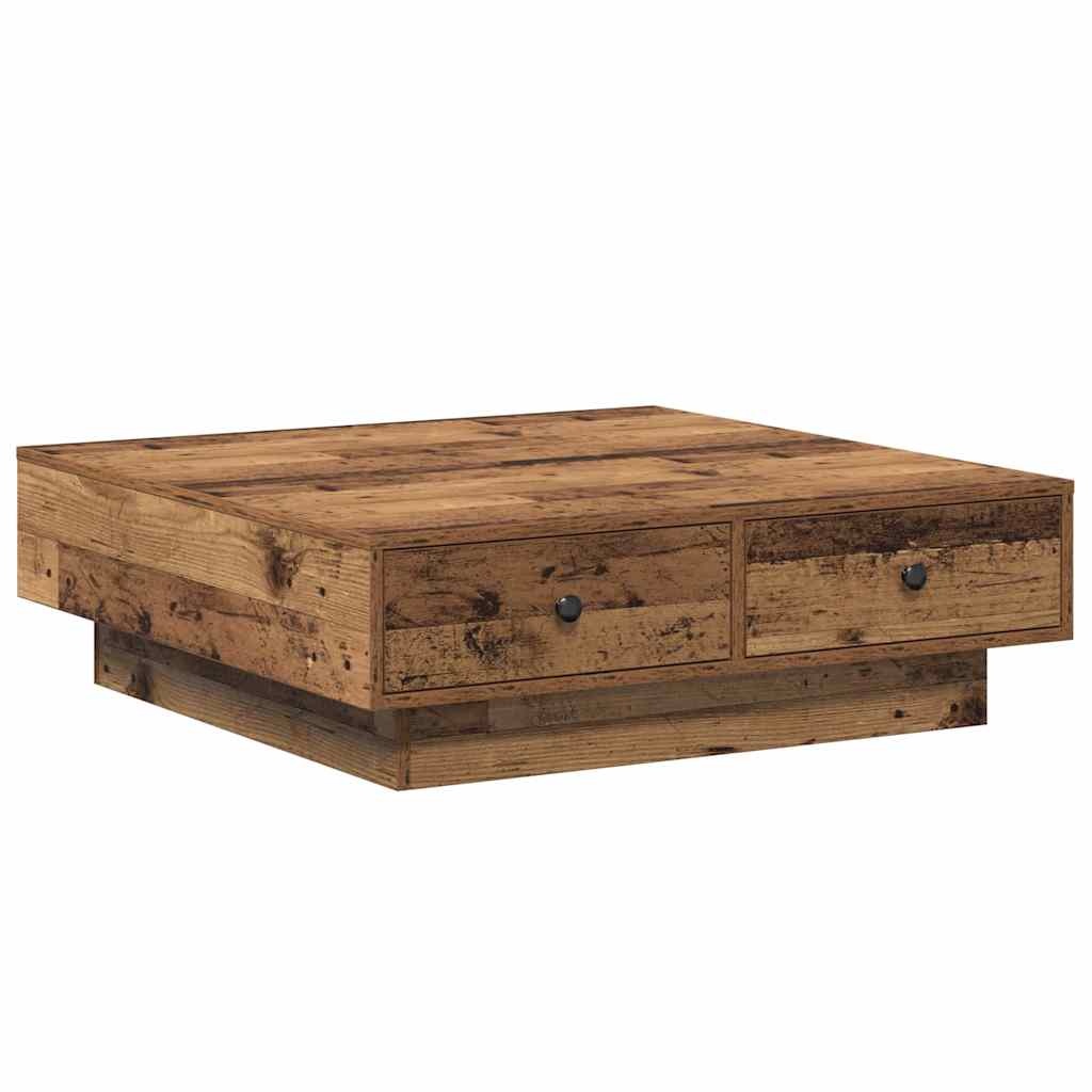Sofabord Gammelt træ 90 x 90 x 28 cm Konstrueret træ