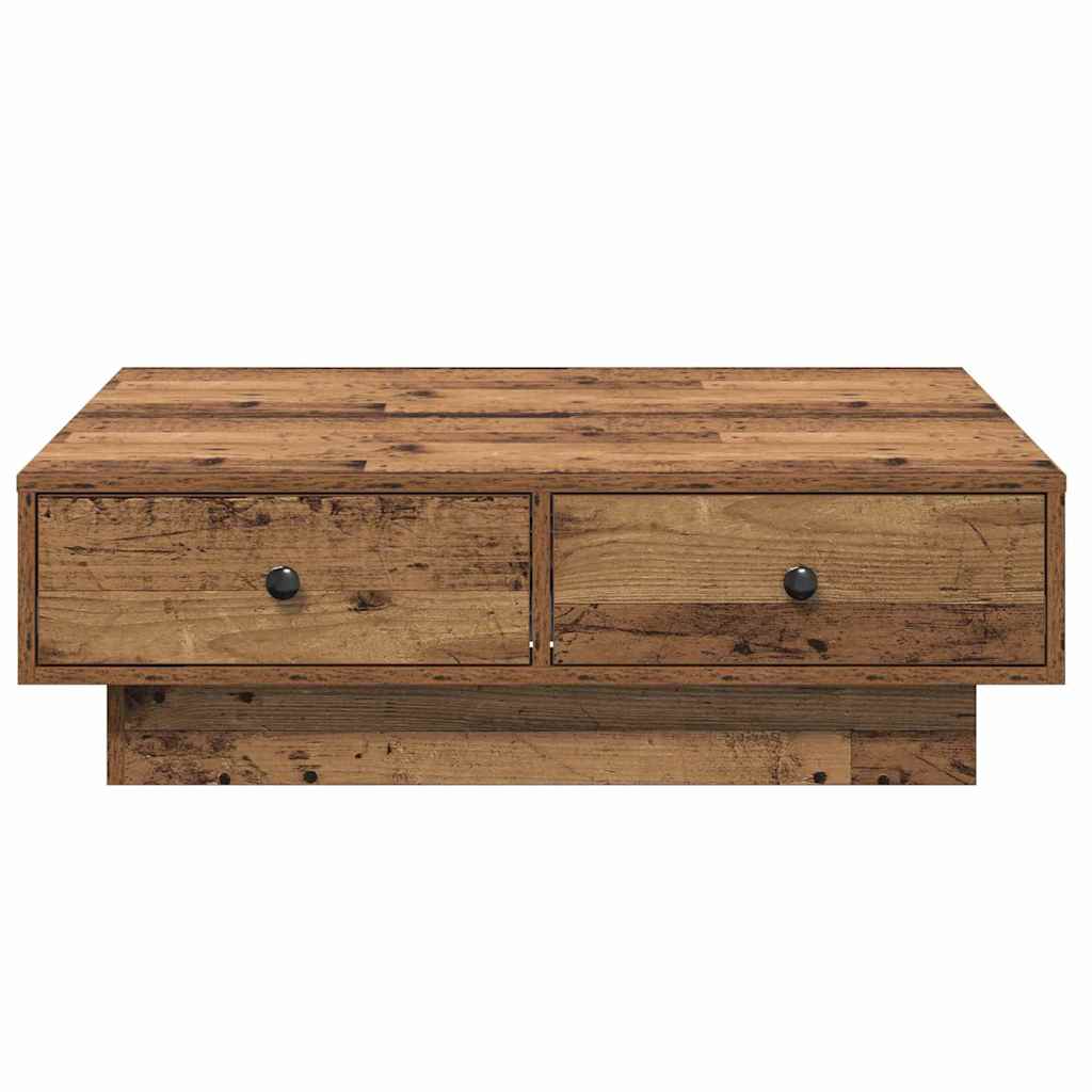 Sofabord Gammelt træ 90 x 90 x 28 cm Konstrueret træ