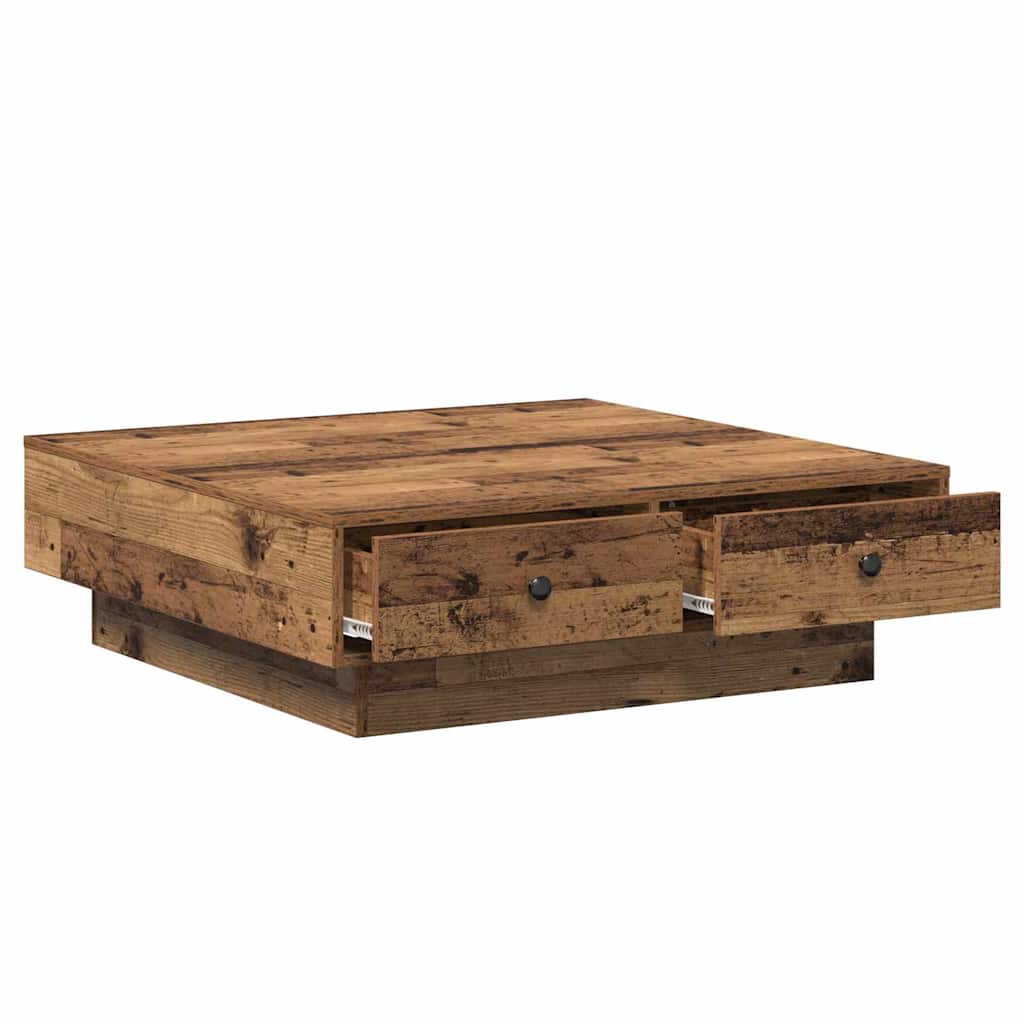 Sofabord Gammelt træ 90 x 90 x 28 cm Konstrueret træ