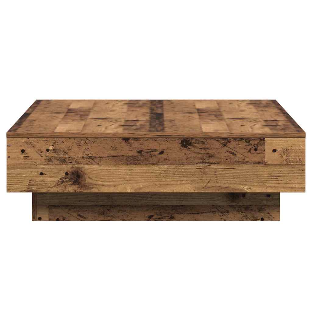 Sofabord Gammelt træ 90 x 90 x 28 cm Konstrueret træ