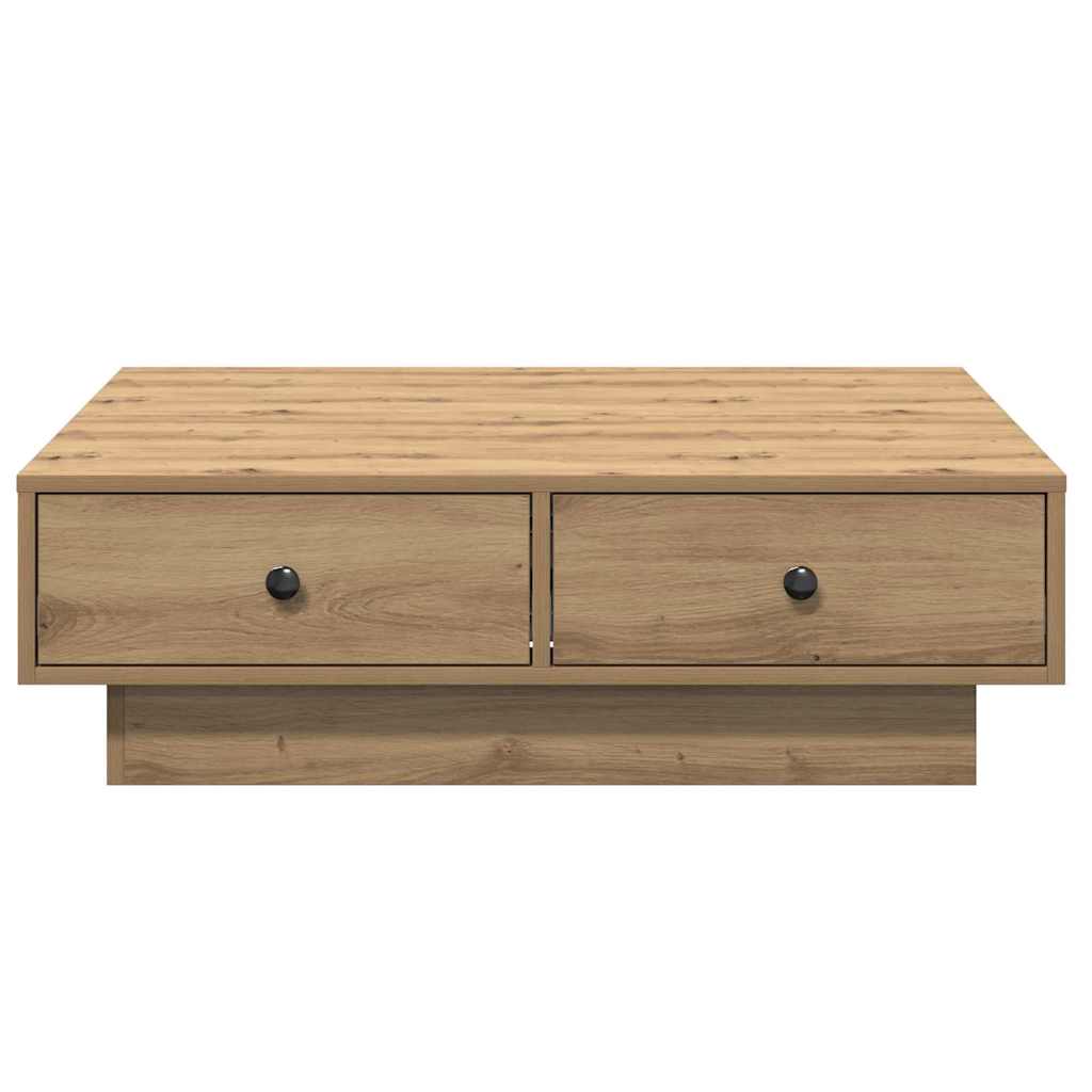 Sofabord Artisan Egetræ 90 x 90 x 28 cm Konstrueret træ