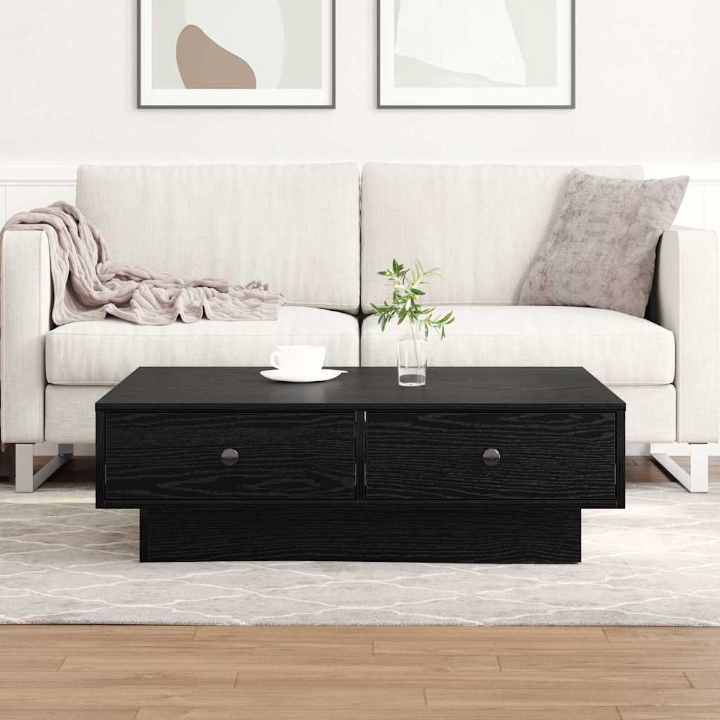 Sofabord Sort eg 90 x 90 x 28 cm Konstrueret træ