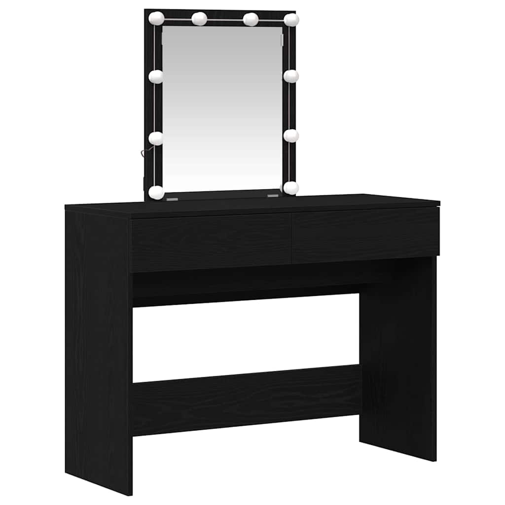 Klædeskab Sort eg 100 x 40 x 130 cm Konstrueret træ