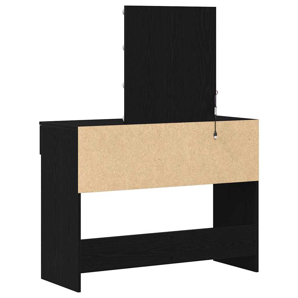Klædeskab Sort eg 100 x 40 x 130 cm Konstrueret træ