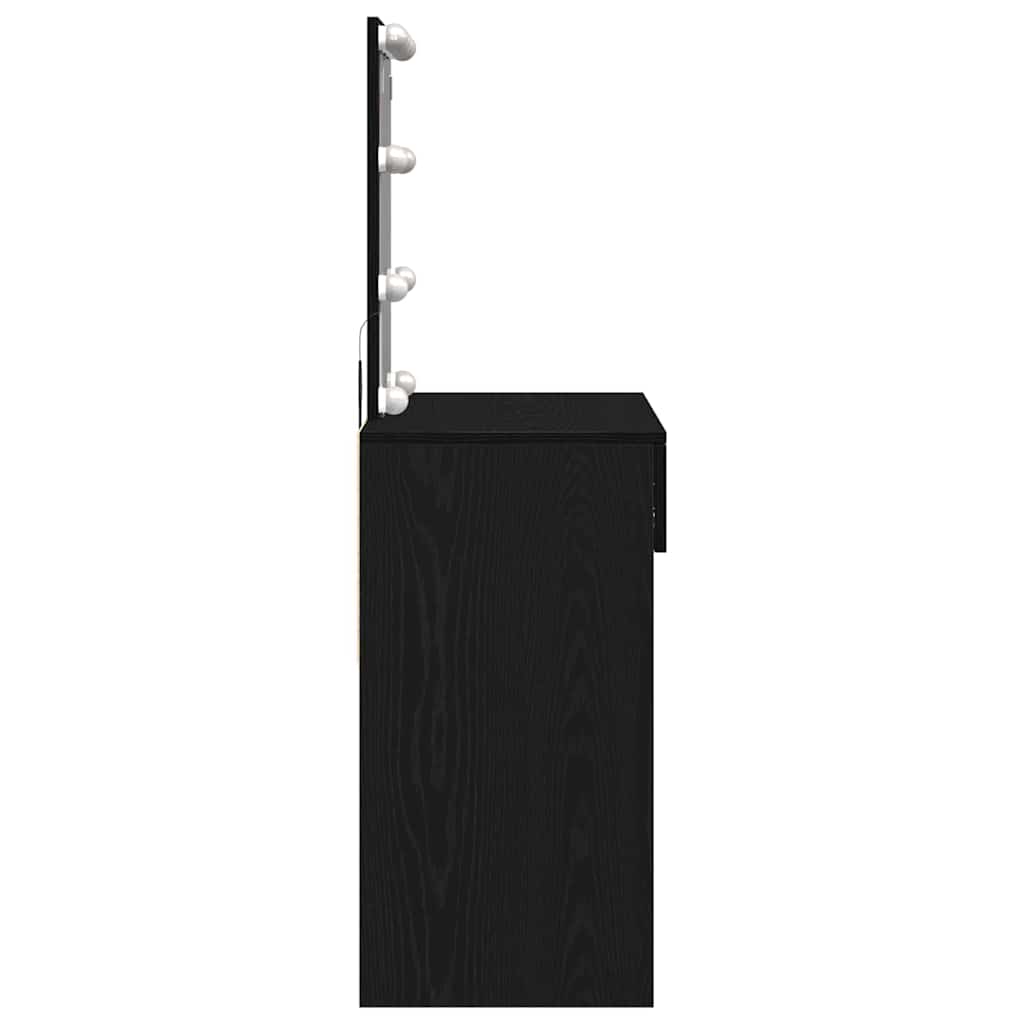 Klædeskab Sort eg 100 x 40 x 130 cm Konstrueret træ