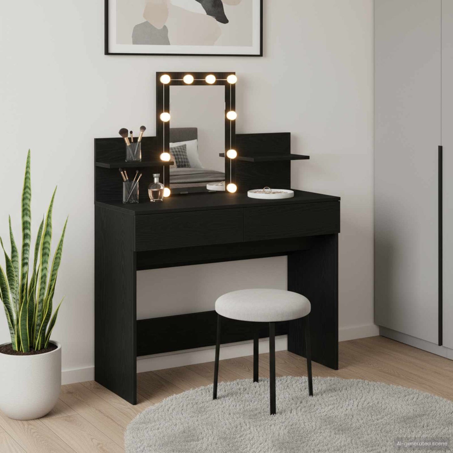 Klædeskab Sort eg 100 x 40 x 130 cm Konstrueret træ