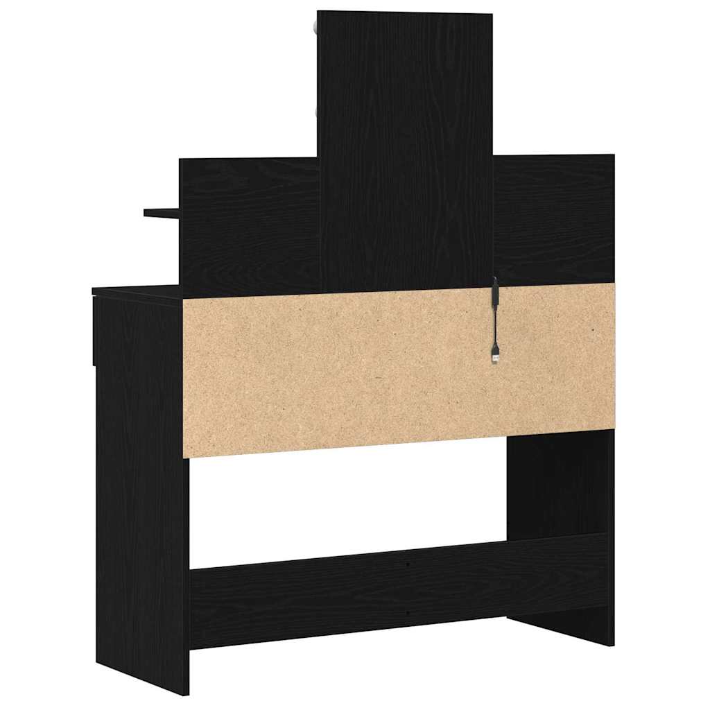 Klædeskab Sort eg 100 x 40 x 130 cm Konstrueret træ