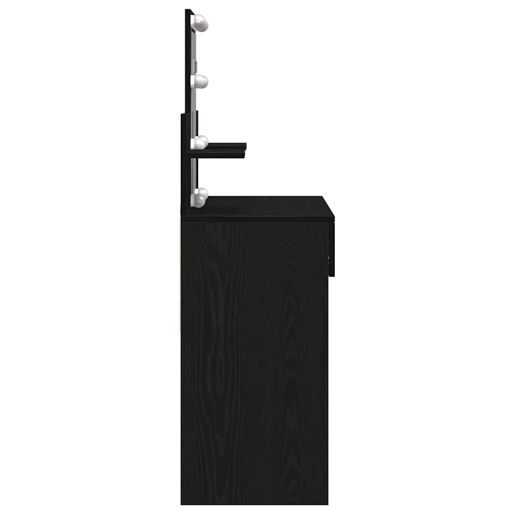 Klædeskab Sort eg 100 x 40 x 130 cm Konstrueret træ